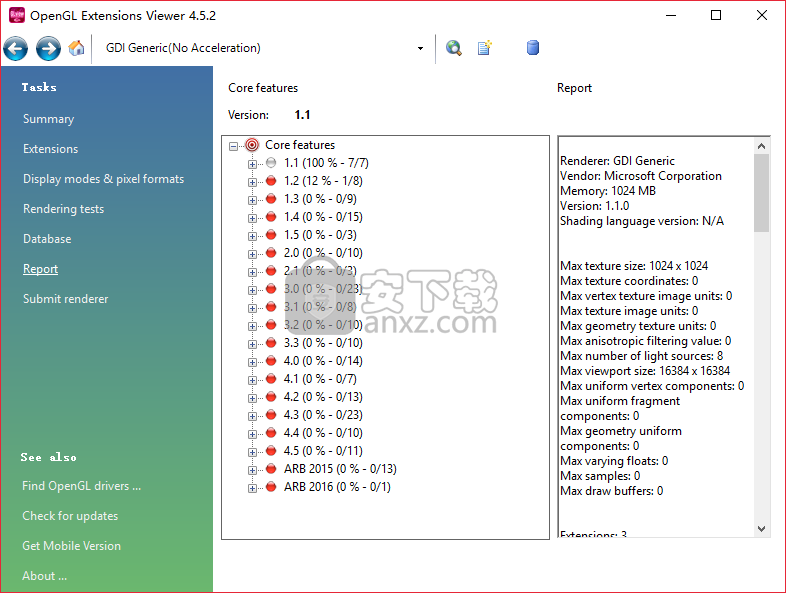 opengl extensions viewer 4.1