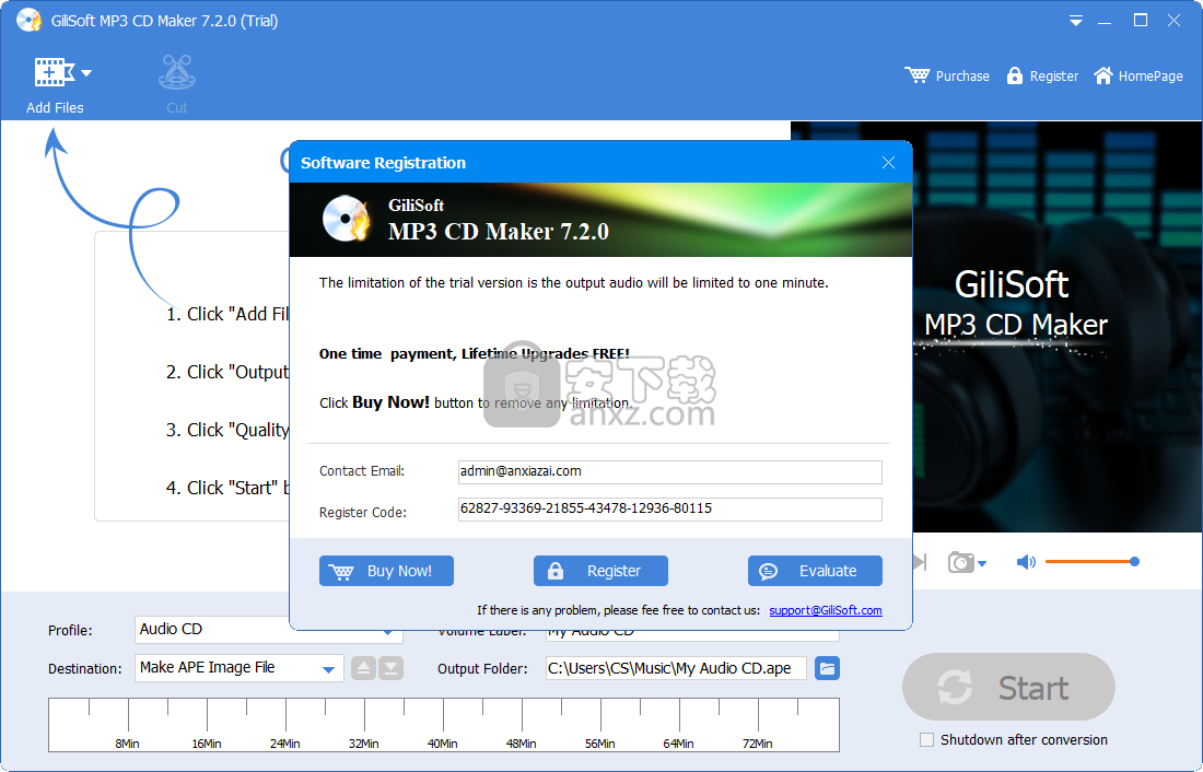 GiliSoft MP3 CD Maker(mp3 cd dvd制作软件)