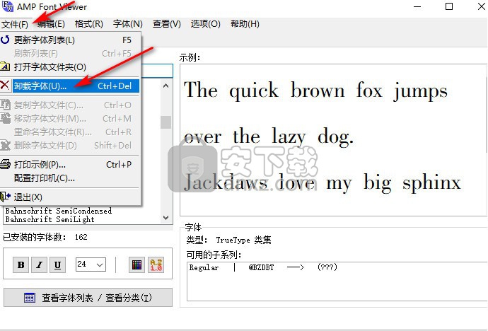 AMP Font Viewer (显示系统字体)