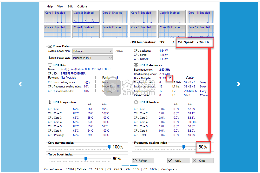 Cpu Core Parking Manager 3(CPU核心挂起调频工具)