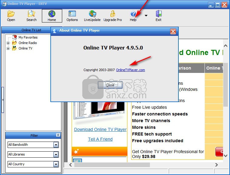 Online TV Player