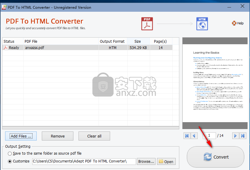 PDF to Html Converter(pdf转html转换器)