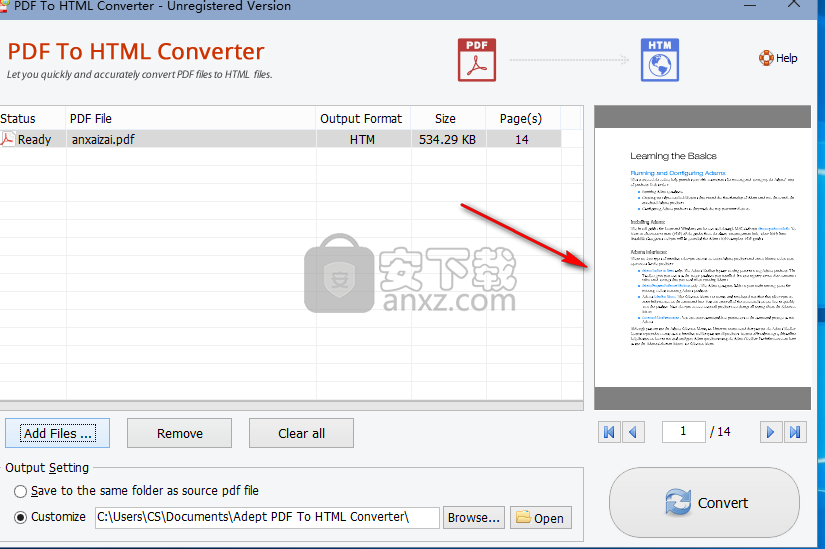 PDF to Html Converter(pdf转html转换器)