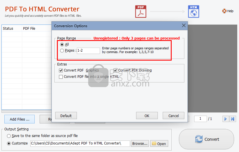 PDF to Html Converter(pdf转html转换器)