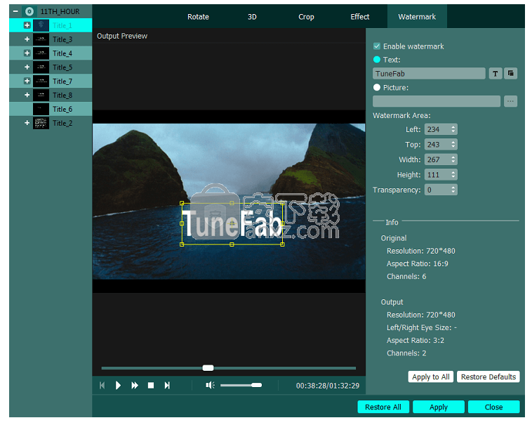 TuneFab DVD Ripper(DVD格式转换器)