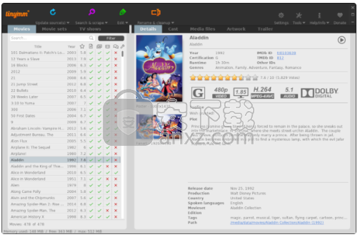 tinyMediaManager(本地电影管理软件)