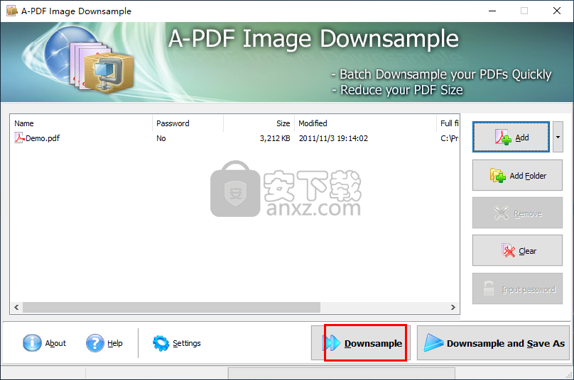 A-PDF Image Downsample(PDF采样工具)