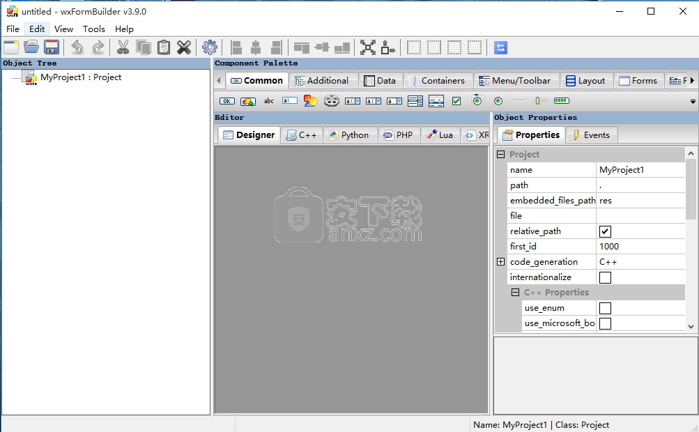 wxFormBuilder(界面编辑设计工具)