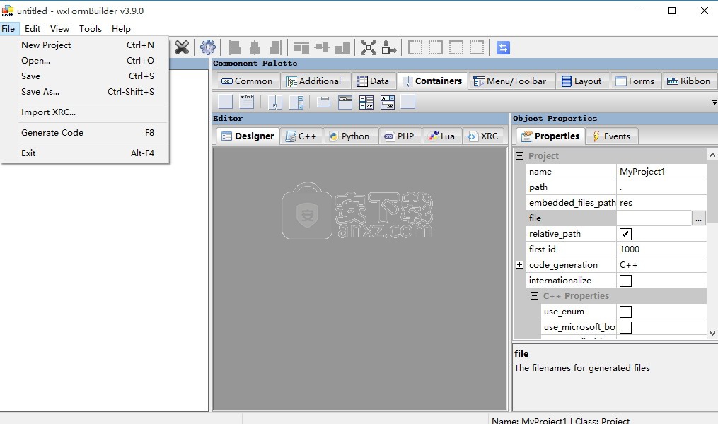 wxFormBuilder(界面编辑设计工具)
