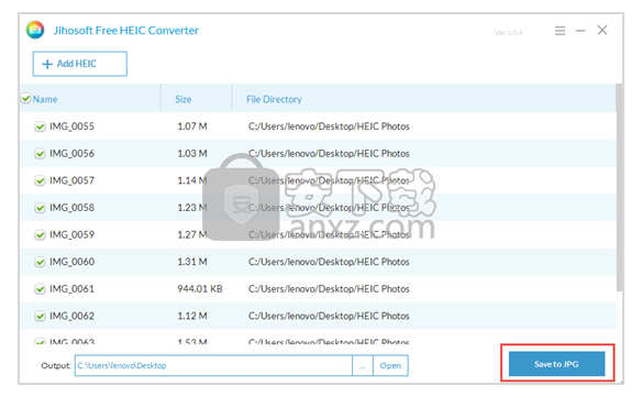 Jihosoft Free HEIC Converter