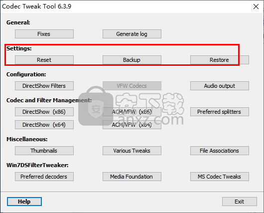 解码器扫描修复工具(K-Lite Codec Tweak Tool)