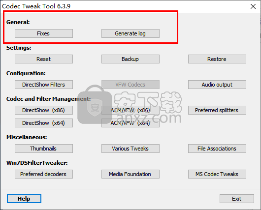 解码器扫描修复工具(K-Lite Codec Tweak Tool)