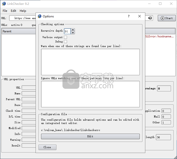 LinkChecker(网页链接检测工具)