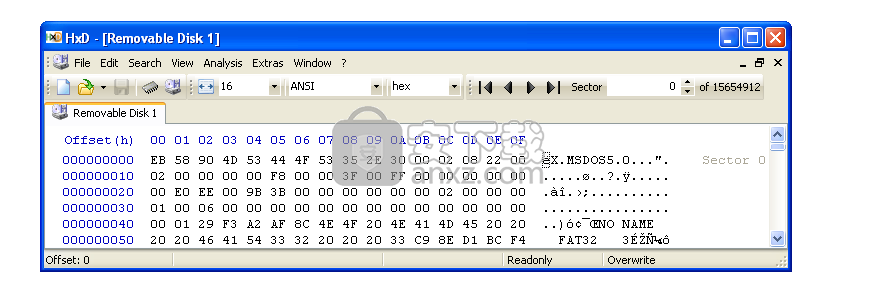 HxD Hex Editor(十六进制磁盘编辑器)