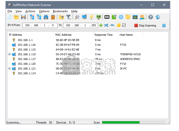 局域网IP扫描工具(SoftPerfect Network Scanner)