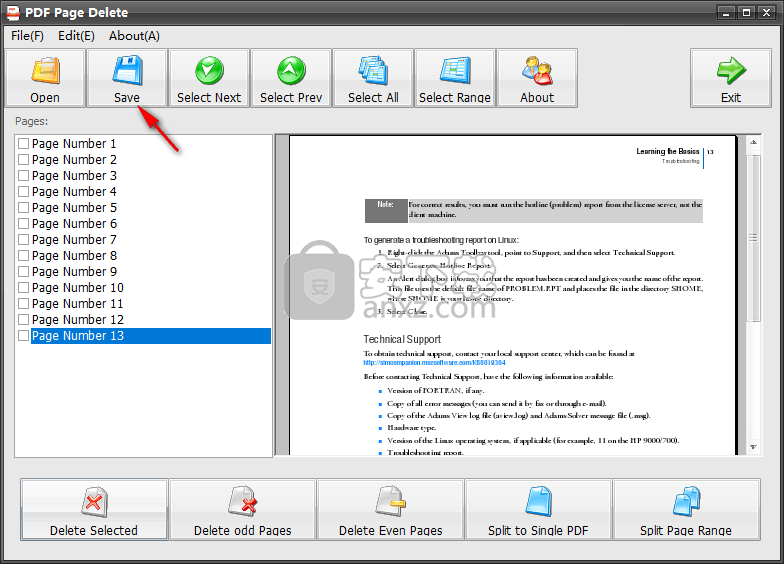 PDF Page Delete(pdf删除页面工具)