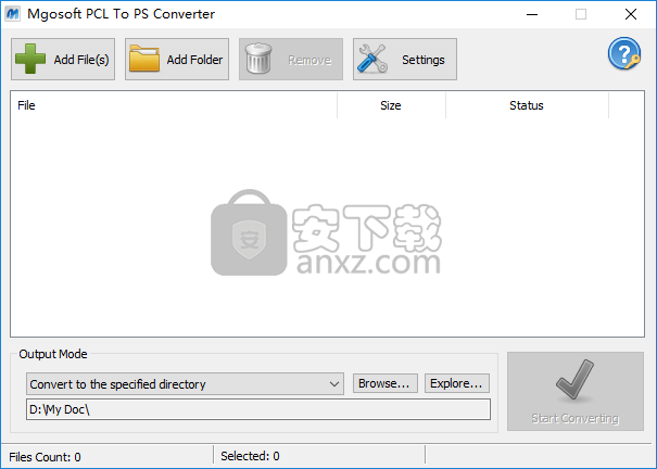 Mgosoft PCL To PS Converter(PCL转PS转换器)