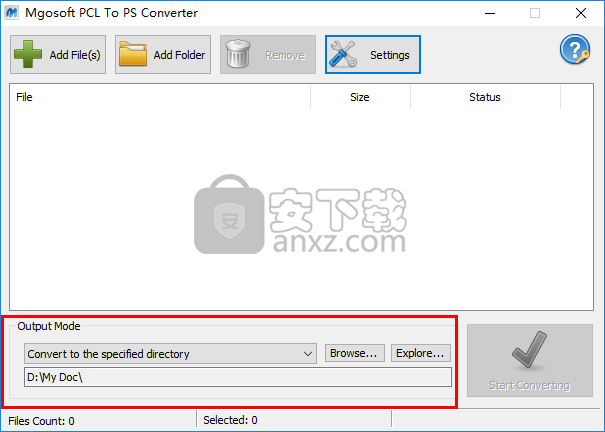 Mgosoft PCL To PS Converter(PCL转PS转换器)