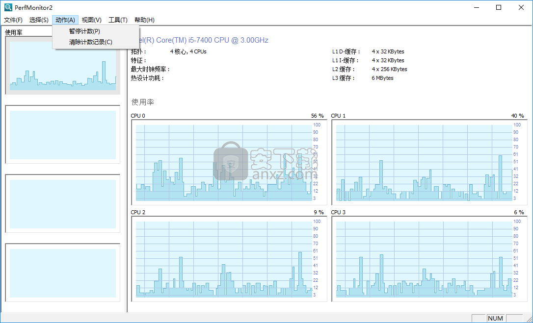 Perfmonitor 2(处理器性能监控工具) 