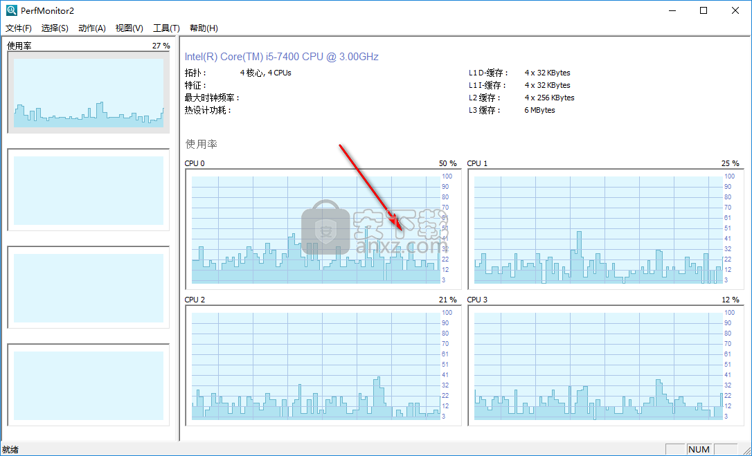 Perfmonitor 2(处理器性能监控工具) 