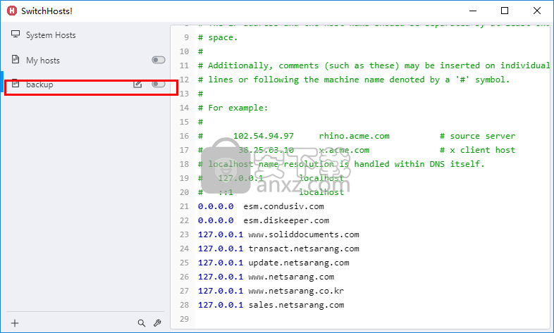 Hosts切换工具(Switchhosts!)