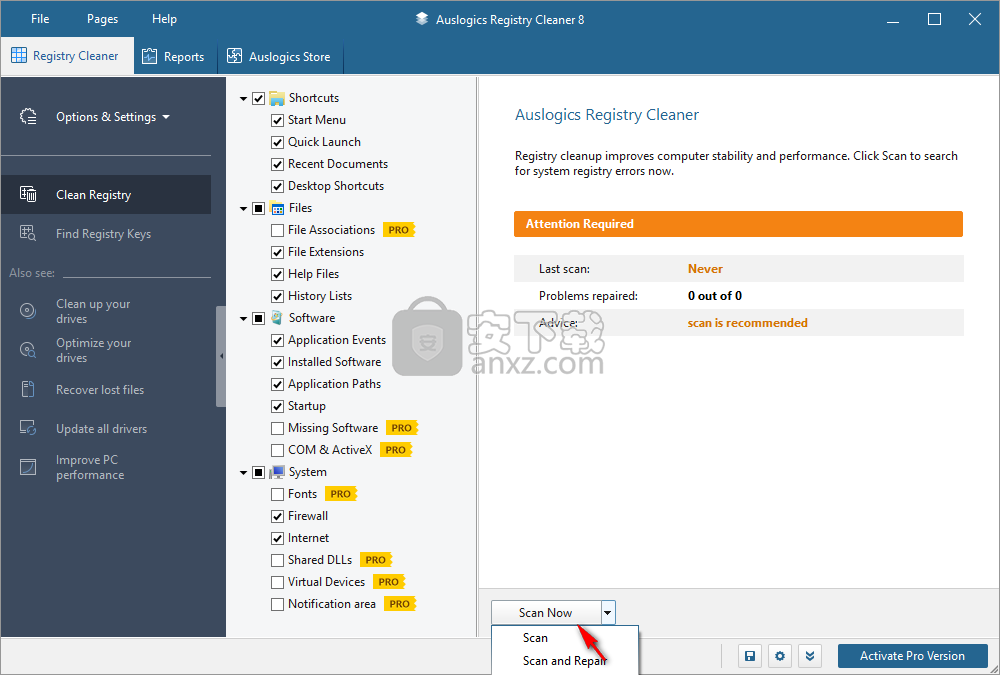 Auslogics Registry Cleaner Pro(系统注册表清理工具)