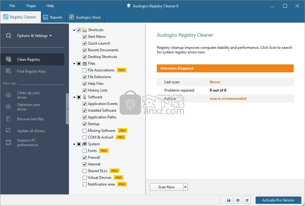 Auslogics Registry Cleaner Pro(系统注册表清理工具)
