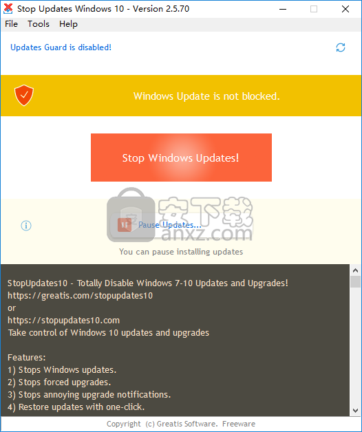 StopUpdates10(win10自动更新关闭工具)