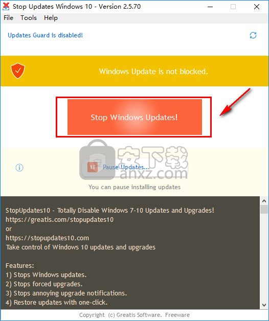StopUpdates10(win10自动更新关闭工具)