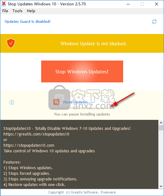 StopUpdates10(win10自动更新关闭工具)
