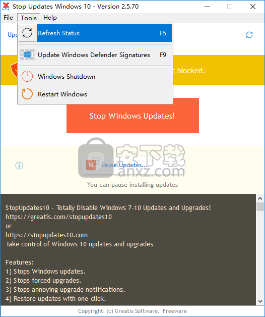 StopUpdates10(win10自动更新关闭工具)