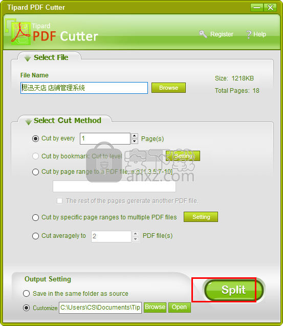 Tipard PDF Cutter(PDF文件分割工具)