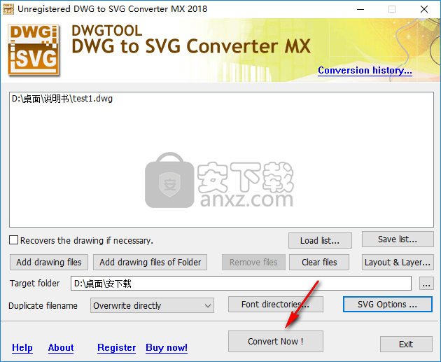 DWG to SVG Converter MX 2018(dwg转svg工具)