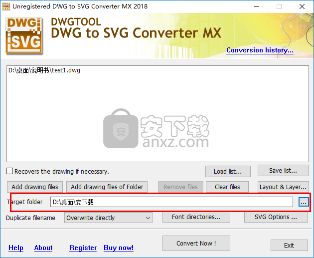 DWG to SVG Converter MX 2018(dwg转svg工具)