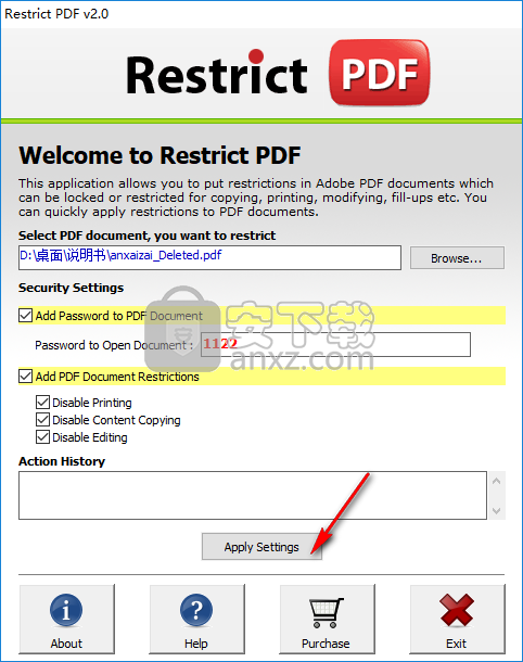 Restrict PDF(PDF加密工具)
