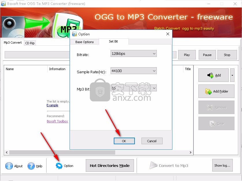 Boxoft OGG to MP3 Converter(OGG到MP3转换器)