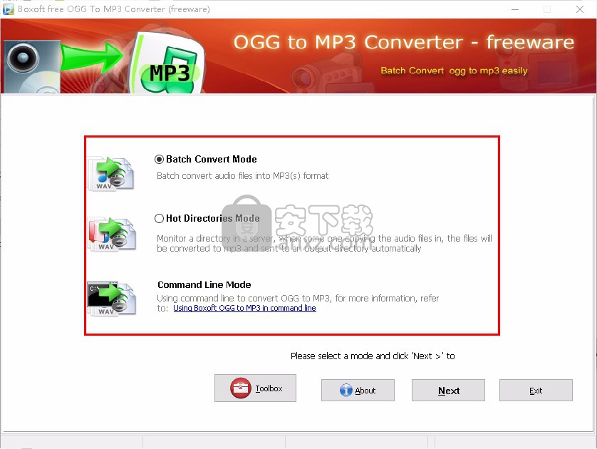 Boxoft OGG to MP3 Converter(OGG到MP3转换器)