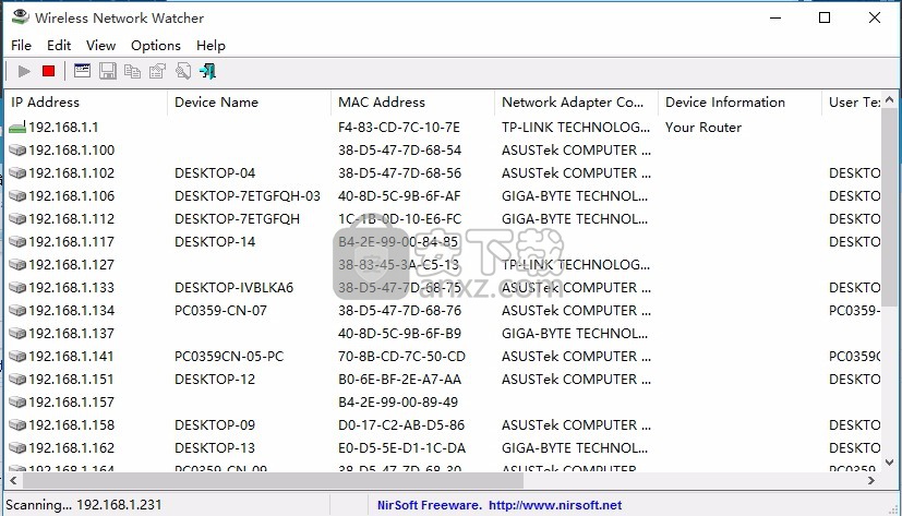 wireless network watcher(无线网络用户查看软件)