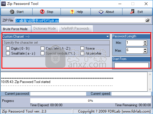 zip password tool(Zip密码暴力工具)