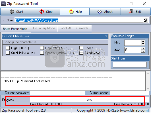 zip password tool(Zip密码暴力工具)