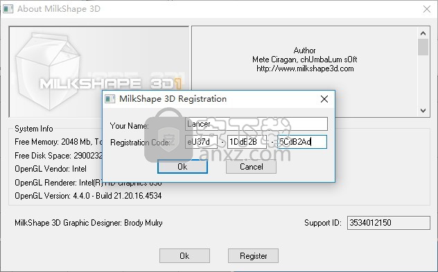 milkshape 3d registration code