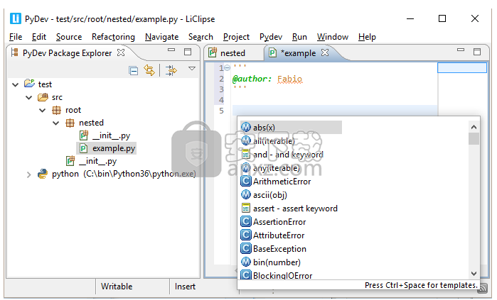 pydev for Eclipse(Eclipse插件)