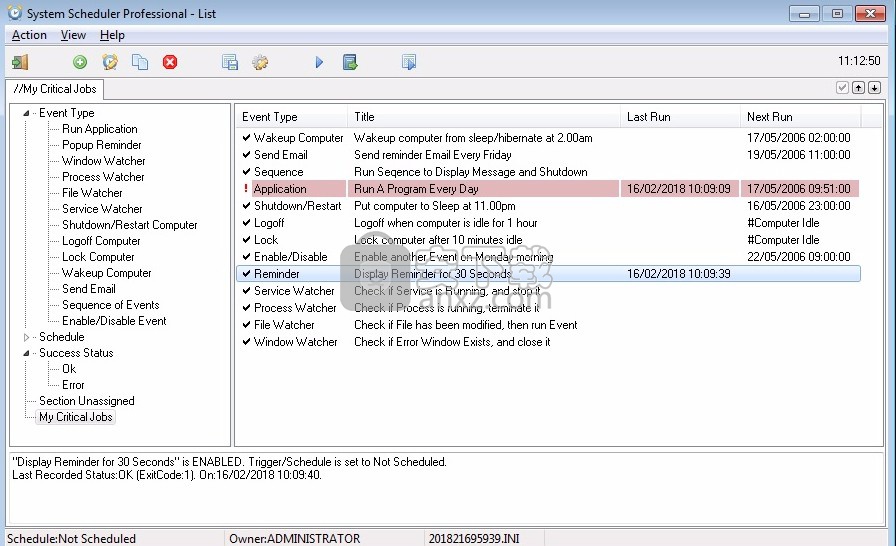System Scheduler(日程管理软件)