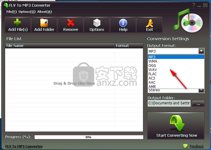 flv to mp3 Converter(flv转mp3格式转换器)