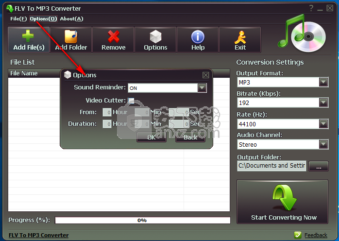 flv to mp3 Converter(flv转mp3格式转换器)