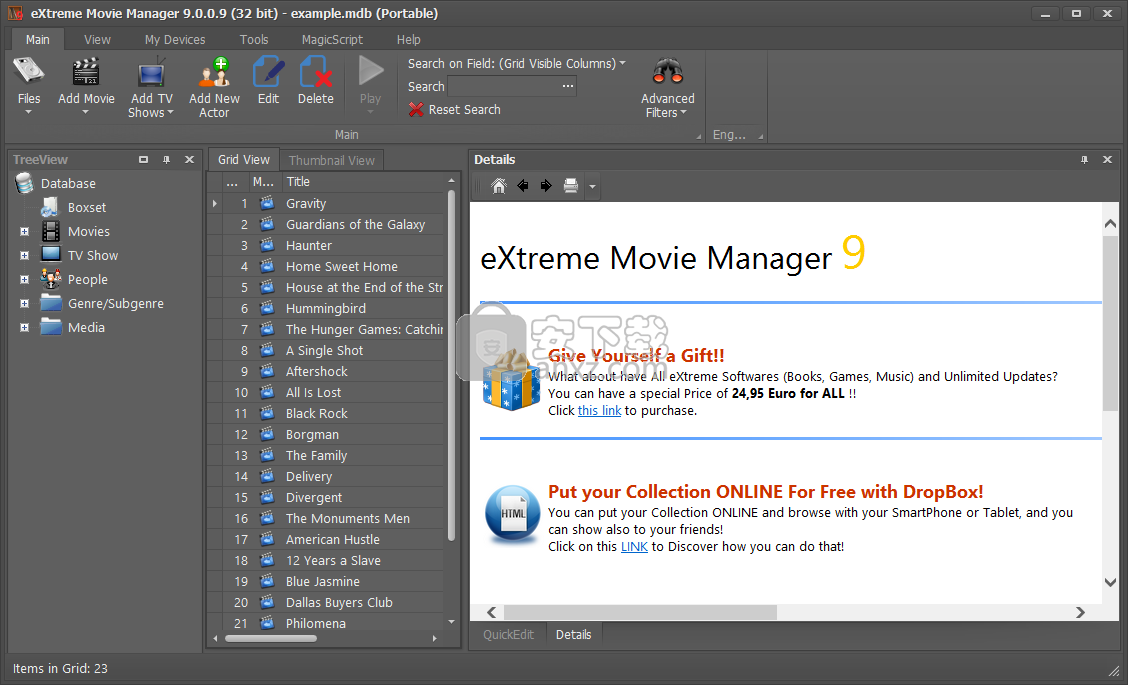 eXtreme Movie Manager(视频管理软件)