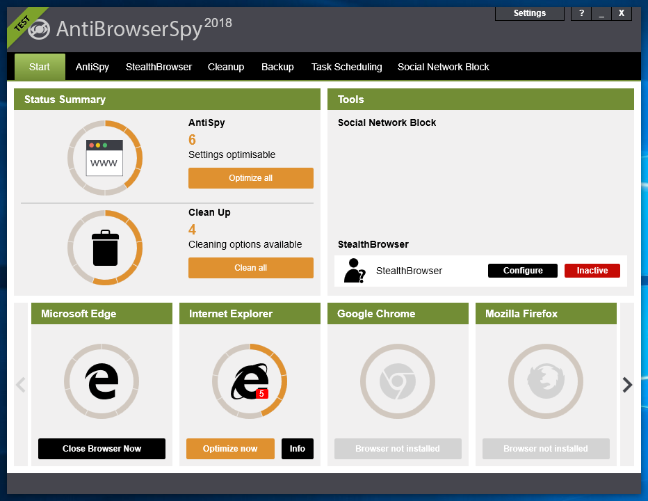 Abelssoft AntiBrowserSpy(反间谍软件)