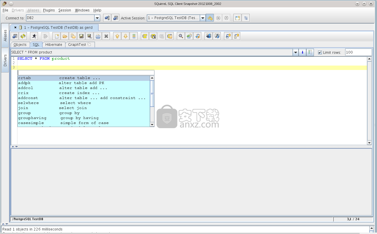squirrel sql client(SQL管理工具)