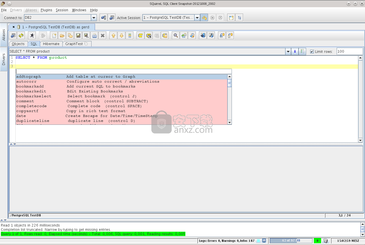 squirrel sql client(SQL管理工具)