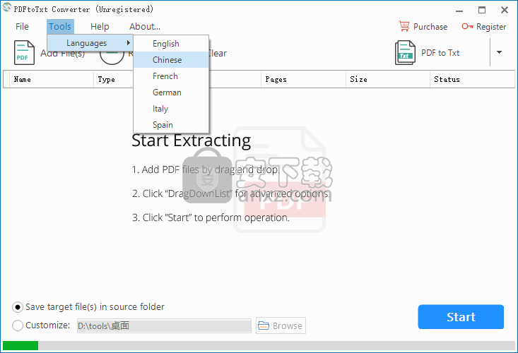 PDF to Txt Converter